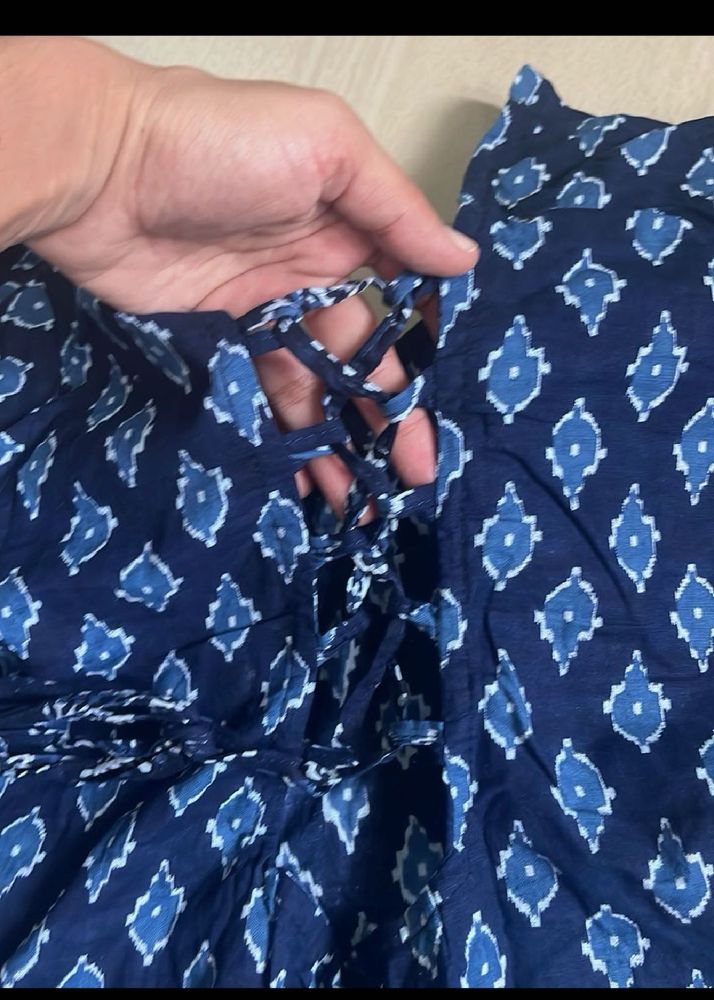 Boho Blue Print Kurta