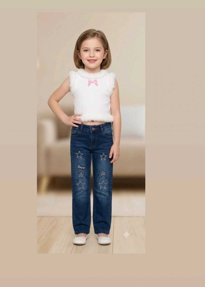 Cute Star Jeans for Girls