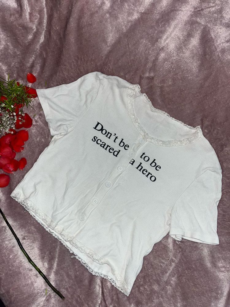 White Graphic Tee