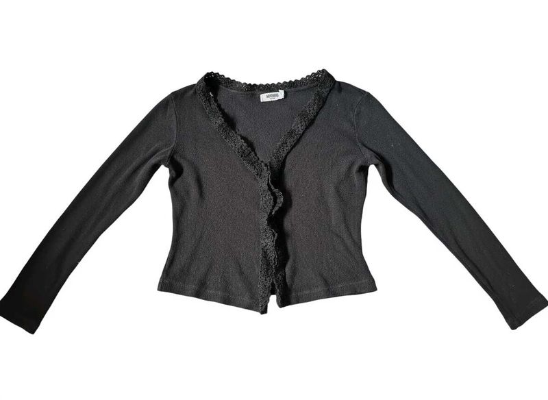 Vintage Lace Trim Cardigan