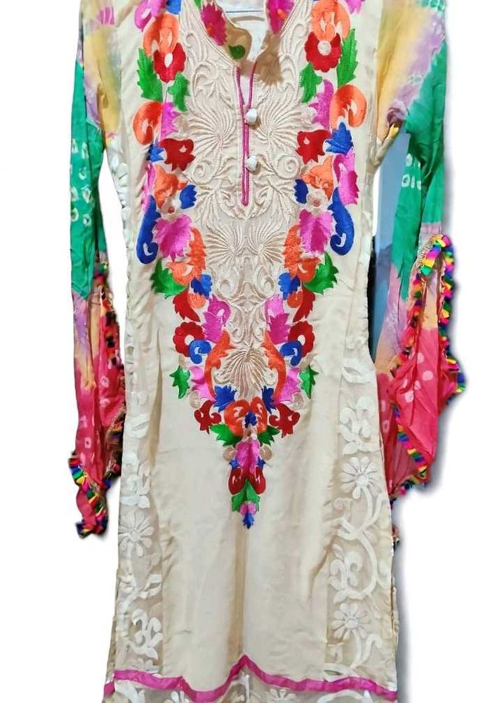 Colorful Embroidered Kurta
