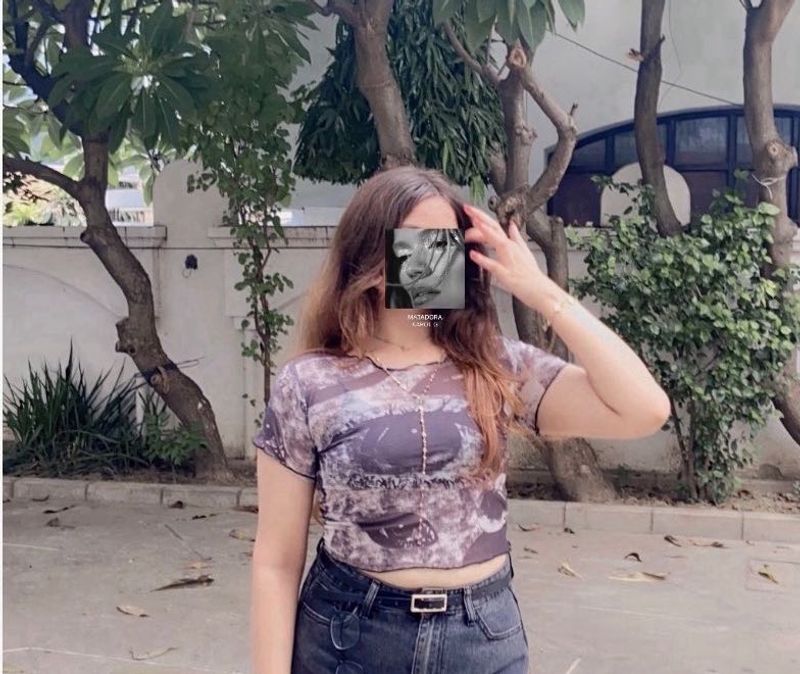 Sheer Printed Mesh Top