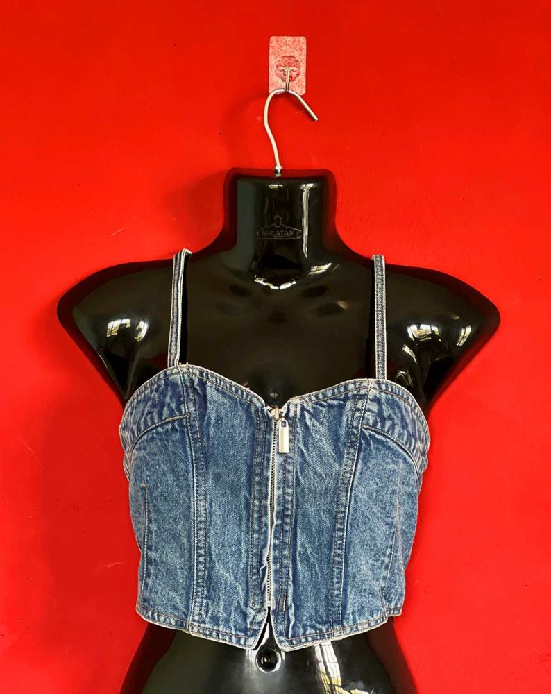 Denim Corset Top