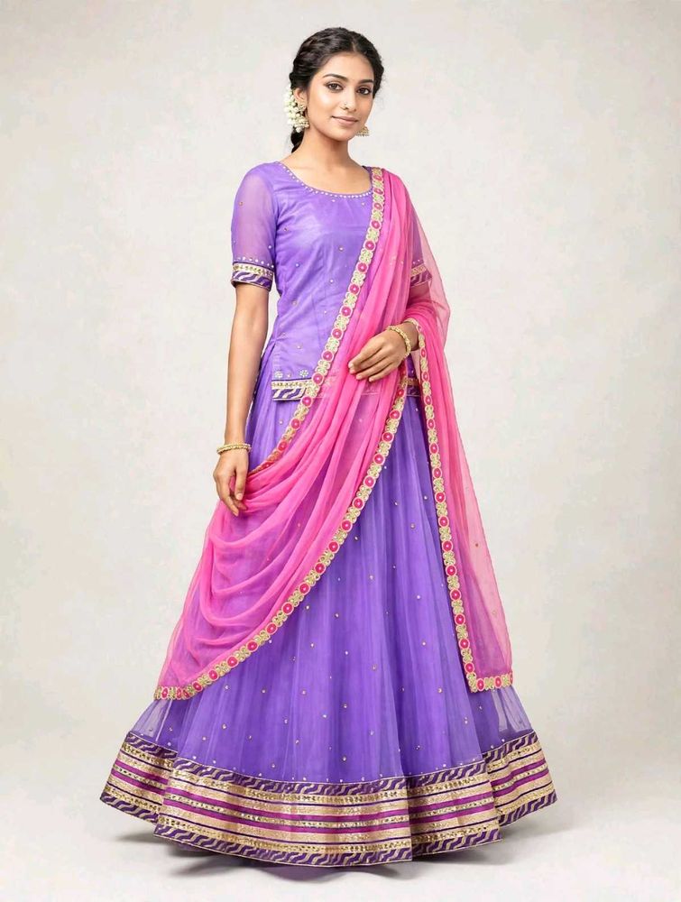 Stunning Purple &amp; Pink Lehenga Choli