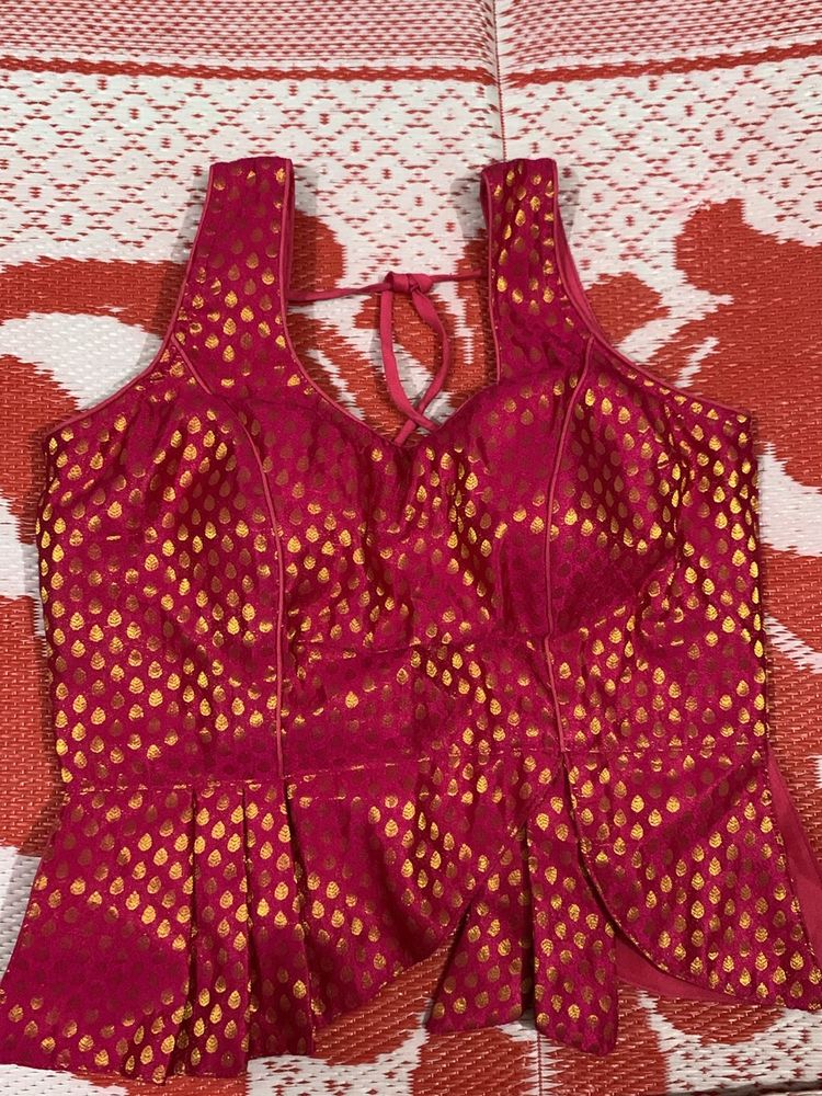 New Readymade rani Pink Padded Blouse