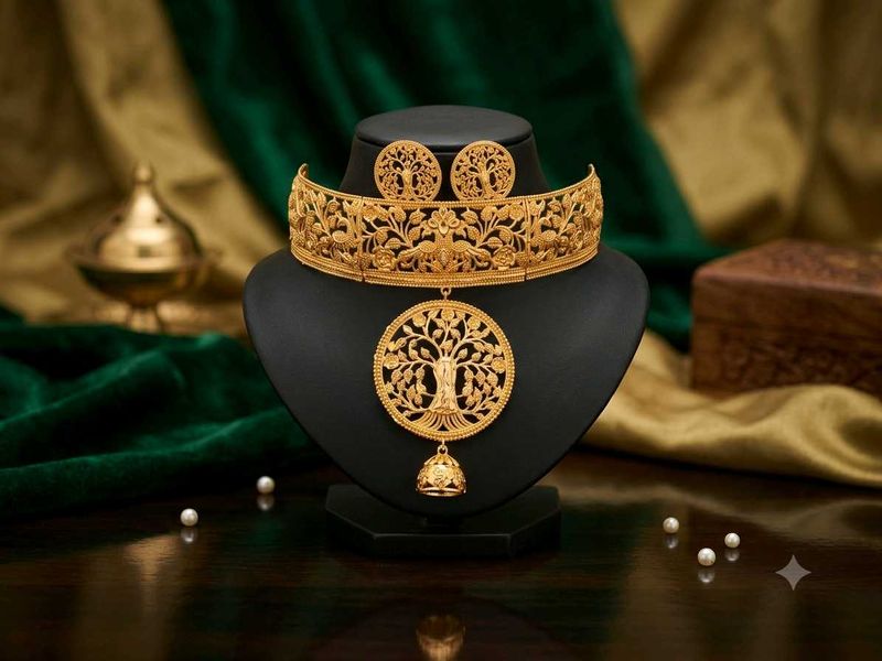Exquisite Gold Tree of Life Jewellery Set