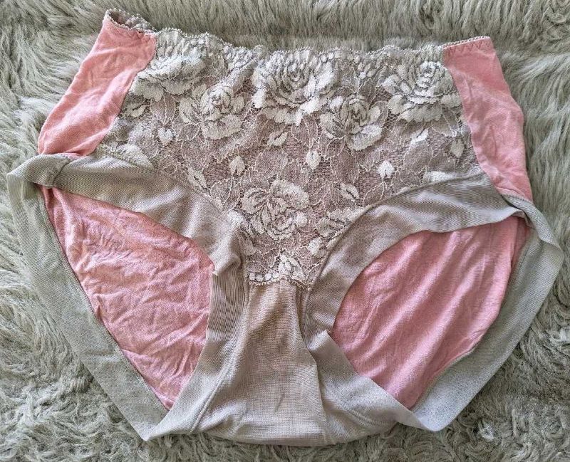 Pink &amp; Beige Full-Coverage high waist Briefs