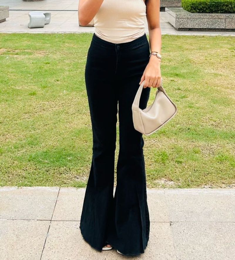 Forever 21 Flared Black Corduroy Pants