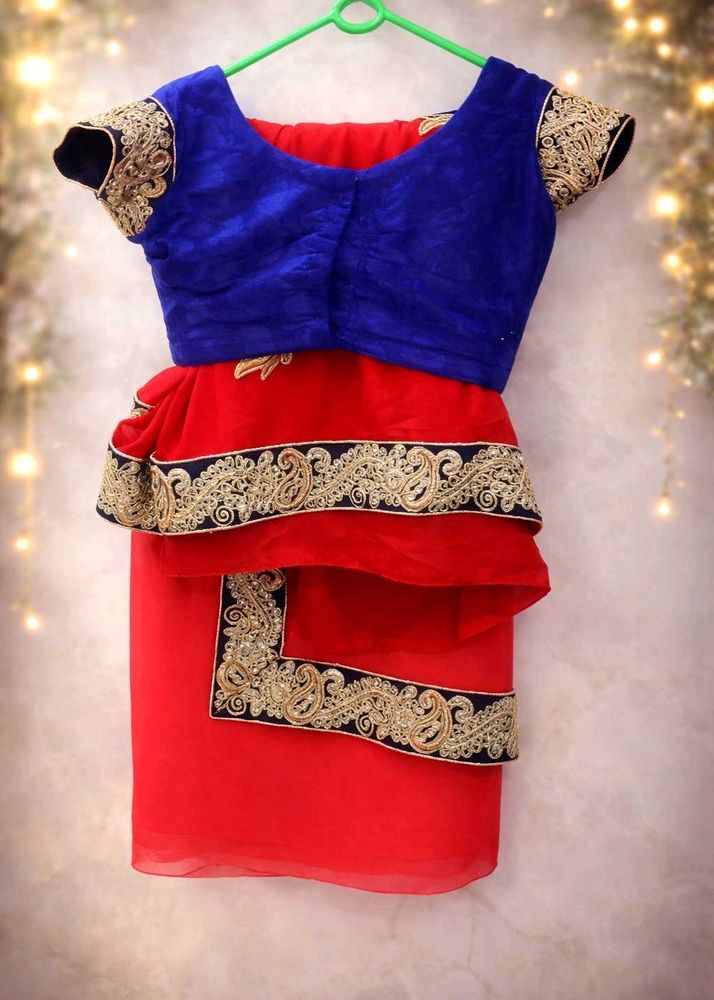 Elegant Red &amp; pink saree