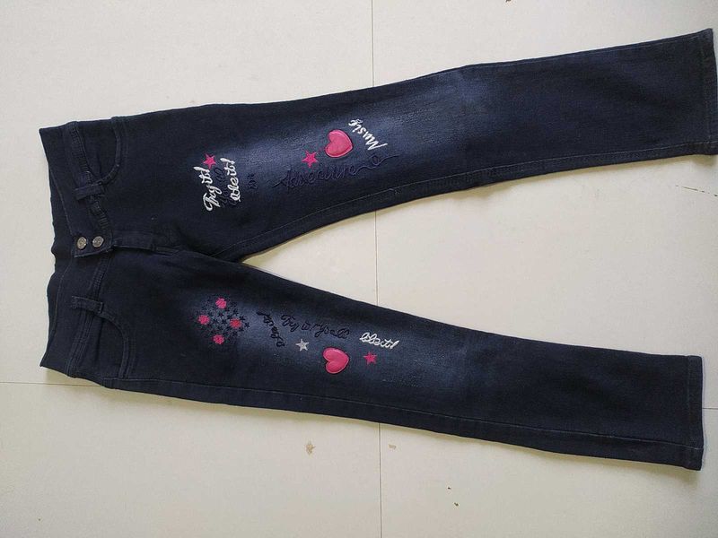 Cute Embellished Denim Jeans