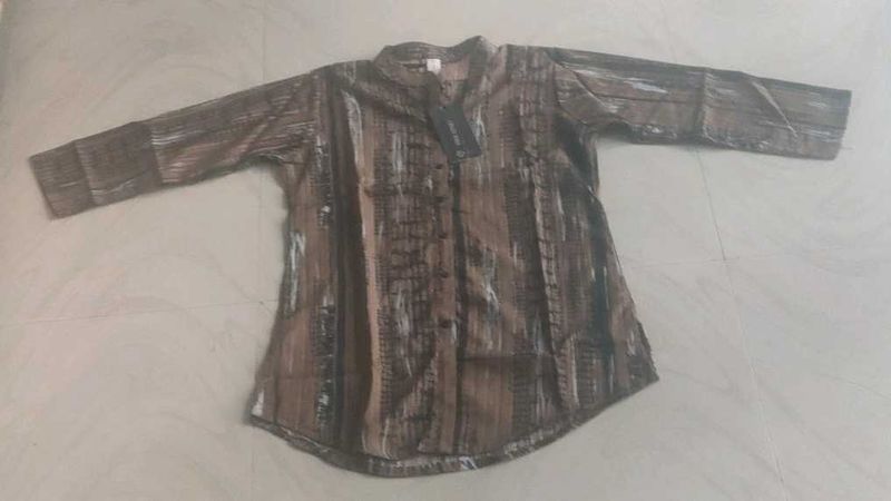 Stylish Brown Print Shirt