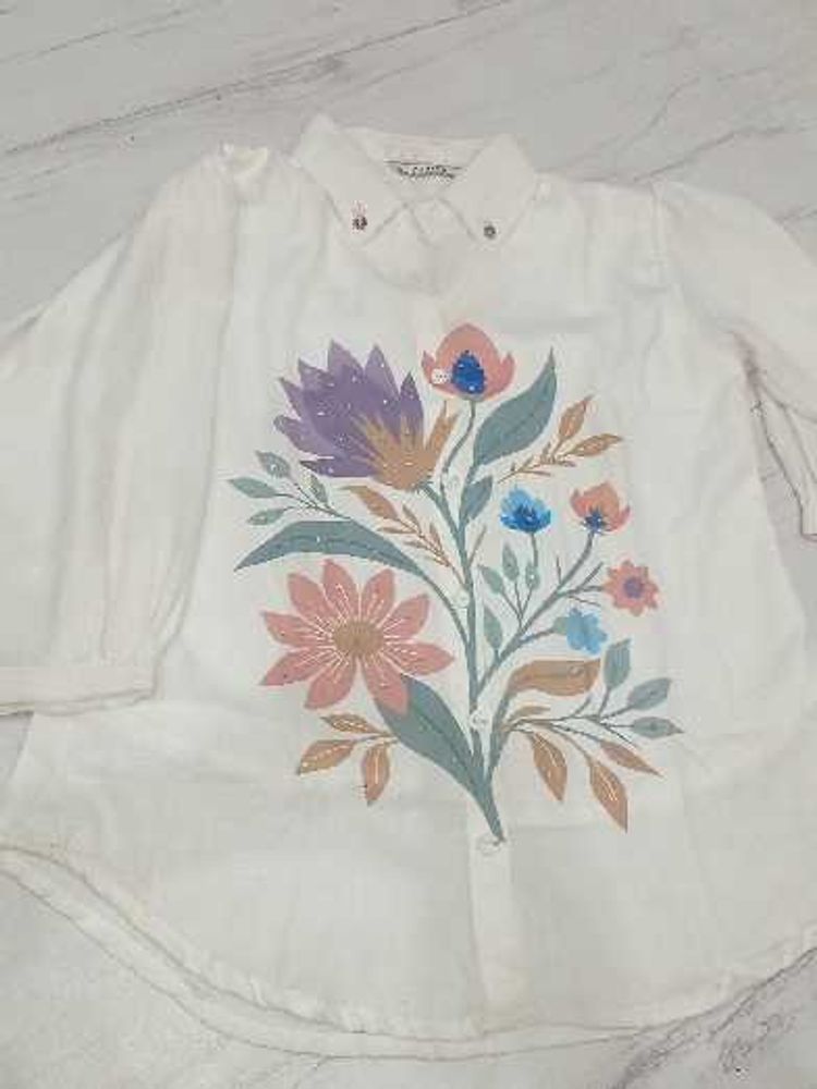 floral print shirt design t-shirt |korean type|