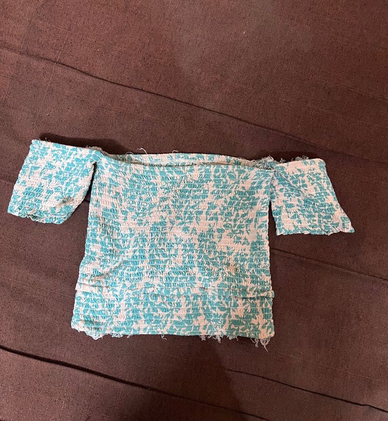 Off-Shoulder Smocked Top