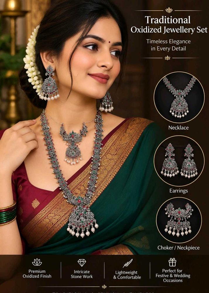 Traditional Oxidized Jewellery Set