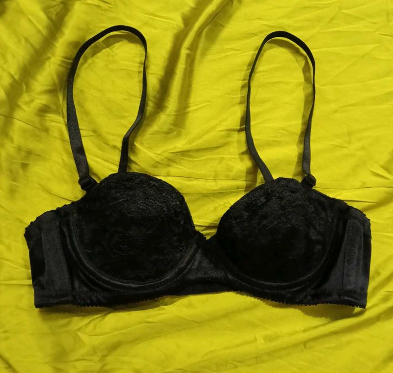 Black Lace Padded Bra