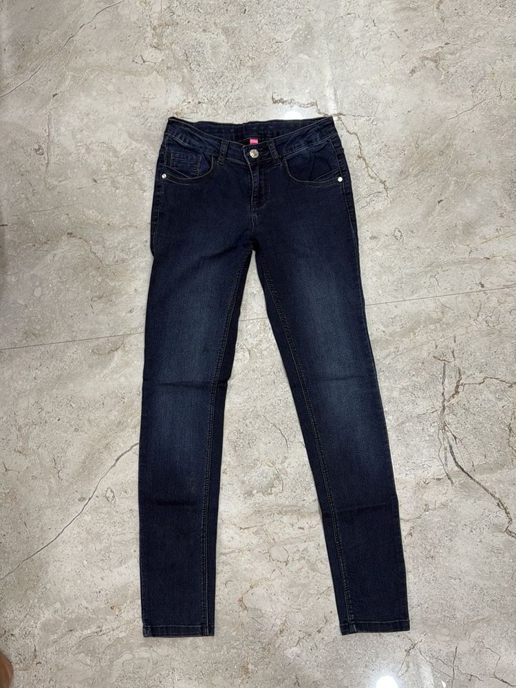 DJ&amp;C Slim Fit Blue Jeans for Girls