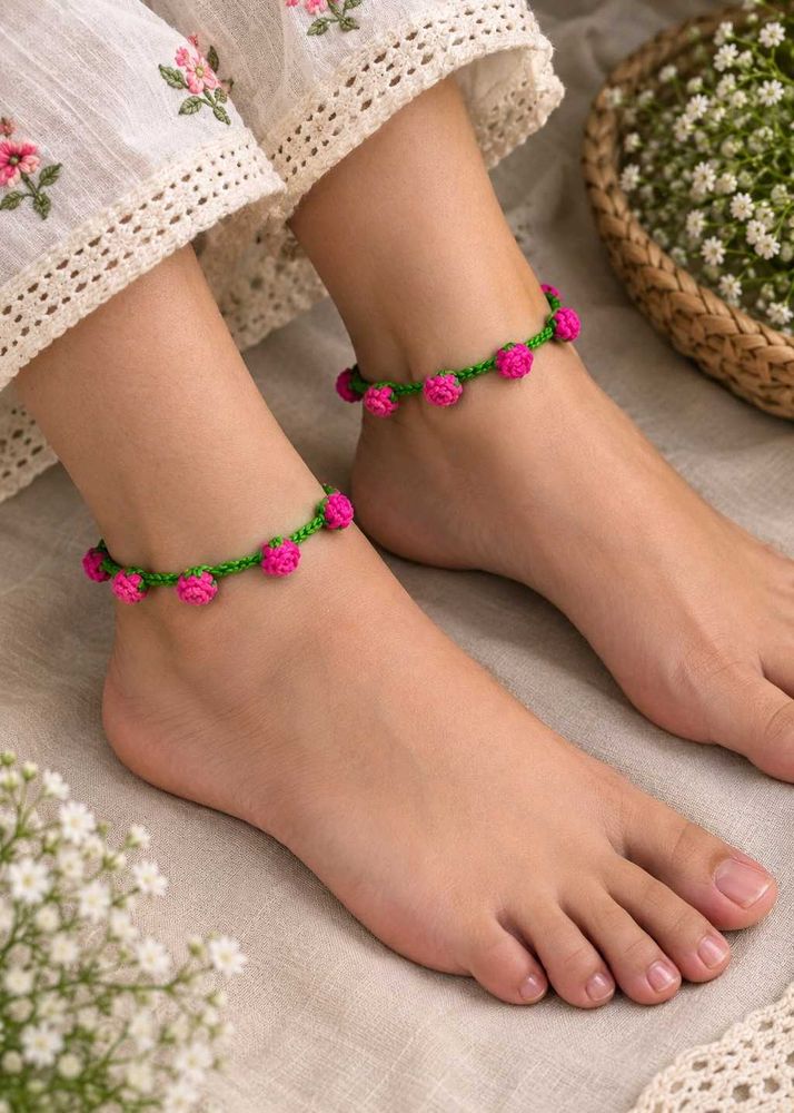 Handmade Crocheted Anklets