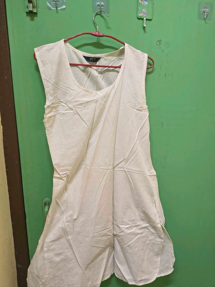 plain white short kurta xl size
