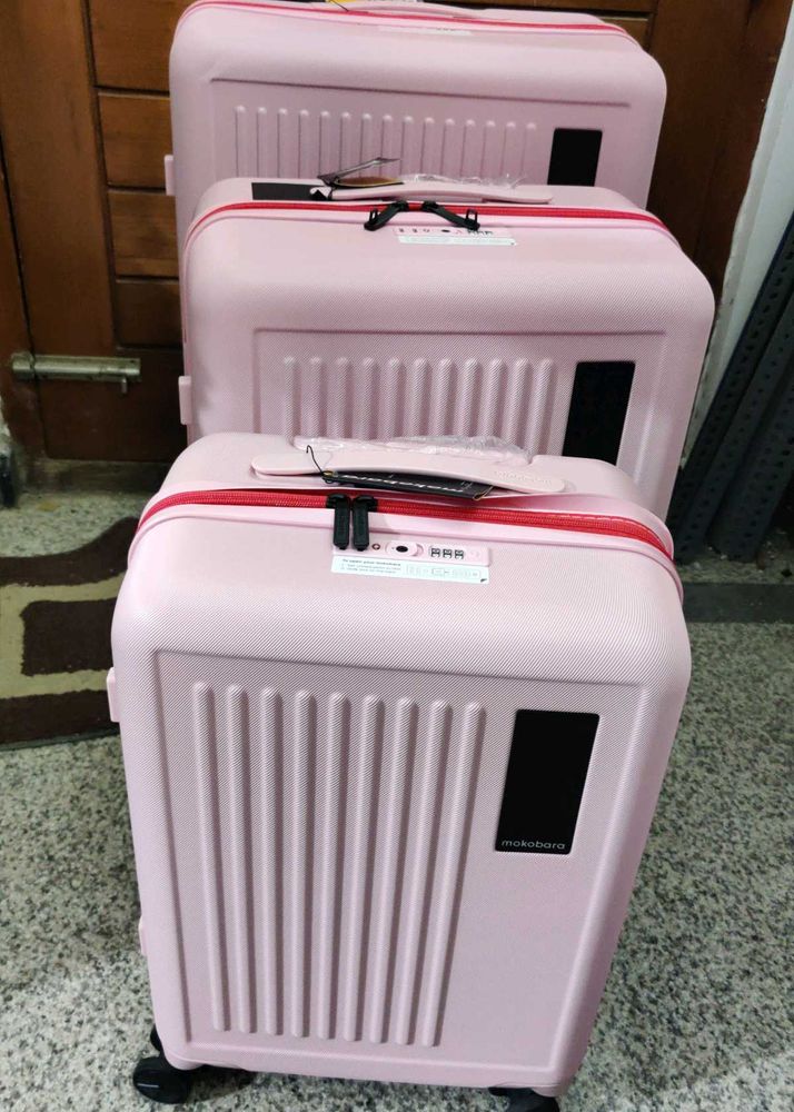 Pink Suitcase Luggage Set of 3