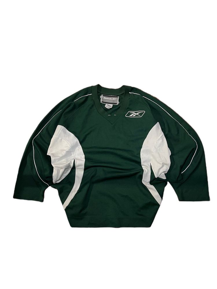 Reebok Green &amp; White Sports Jersey