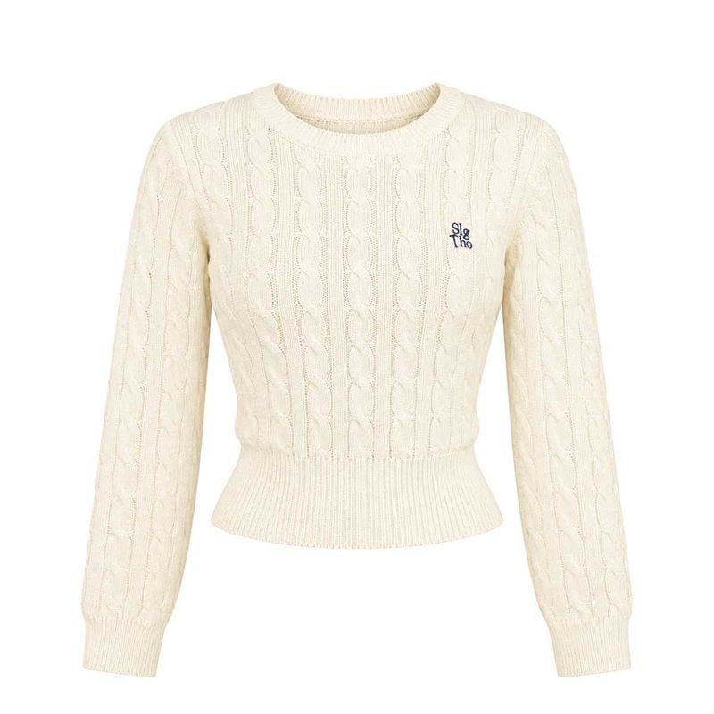 Cream Cable Knit Sweater