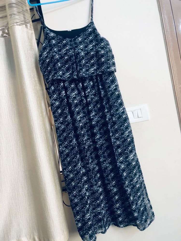 brand new blue georgette chiffon maxi dress for sale