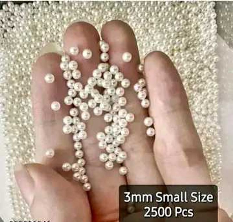 2500 pcs. 3mm. Small Pearl Beads - Crafting