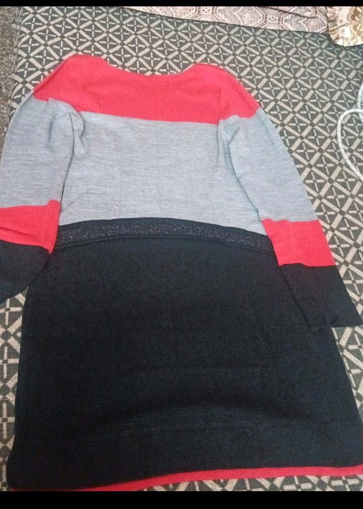 Red And Black Long Top