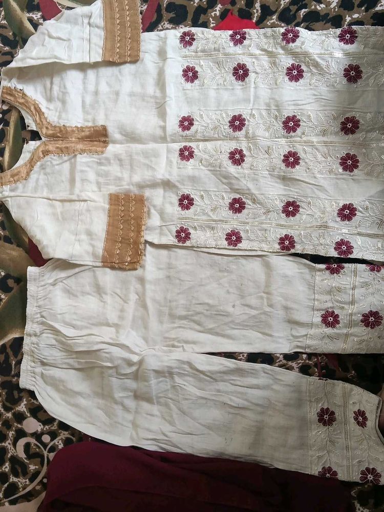 Elegant Embroidered 3 pis Kurta Set