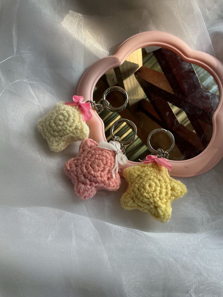 Crochet Star Keychains