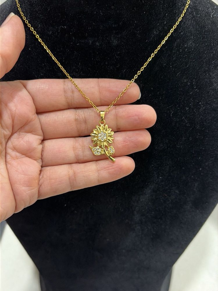 Sunflower Charm Necklace