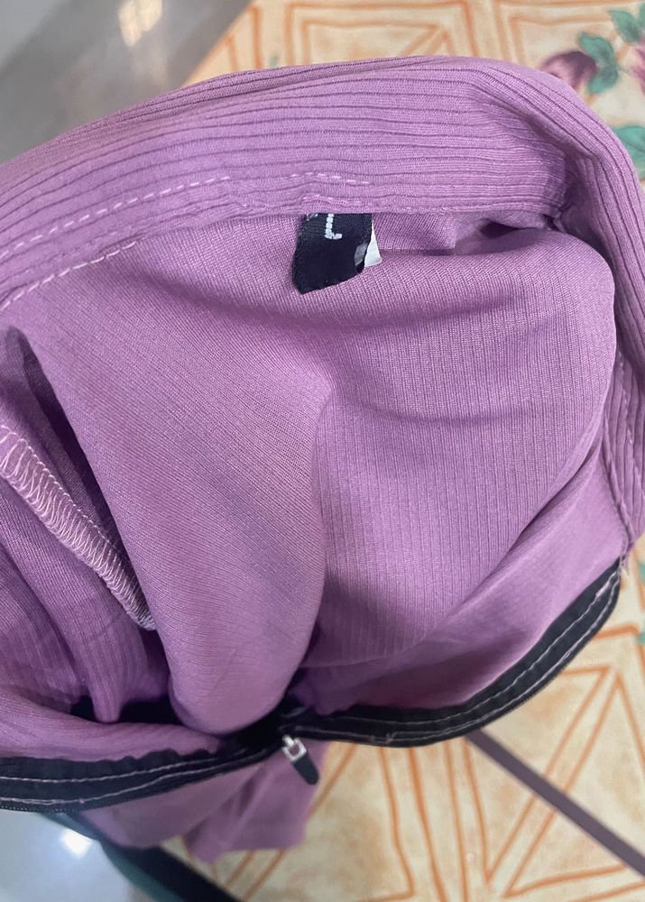 Purple Ribbed Top
