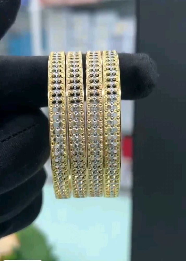 Elegant Gold &amp; Silver Bangles Set