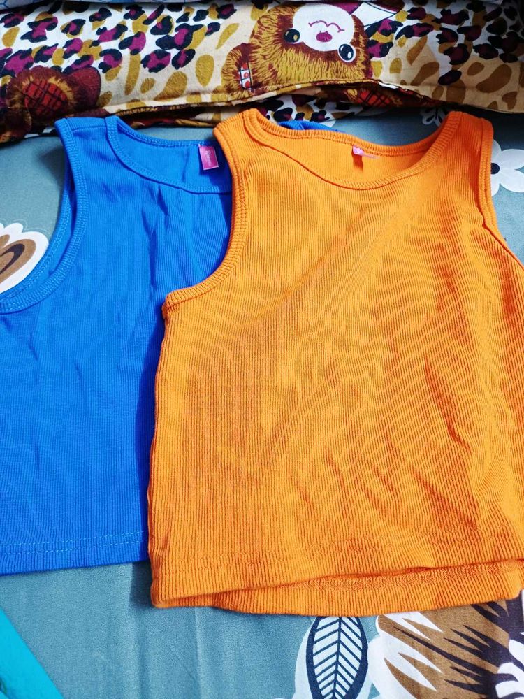 Set of 2 Ribbed Tank Tops