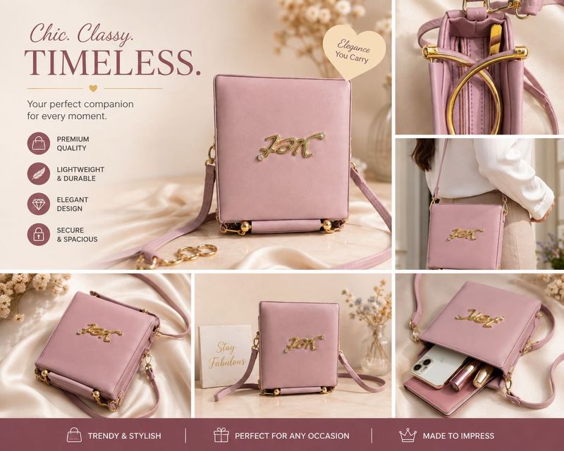 Chic Pink Crossbody Bag