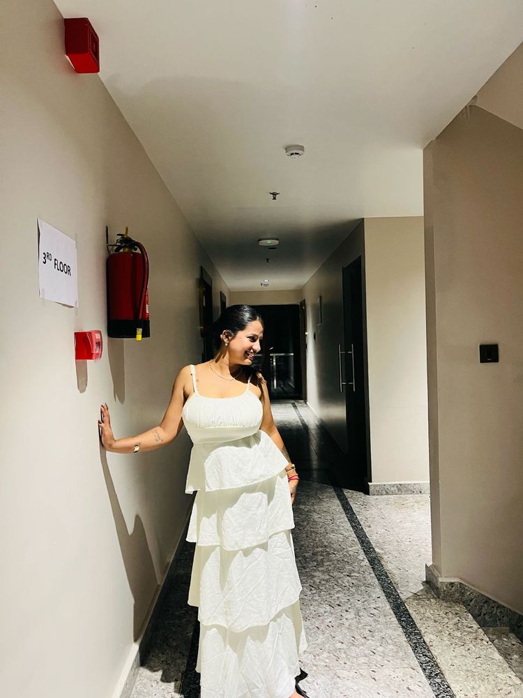 Elegant Tiered White Maxi Dress