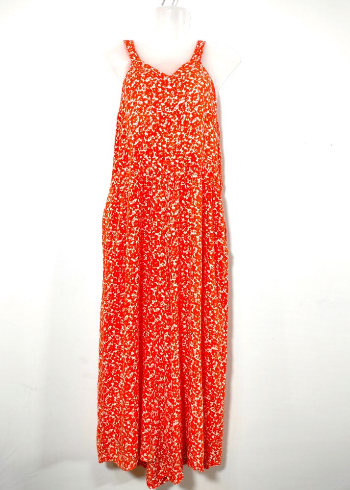 Orange Floral Dresses (Women's)