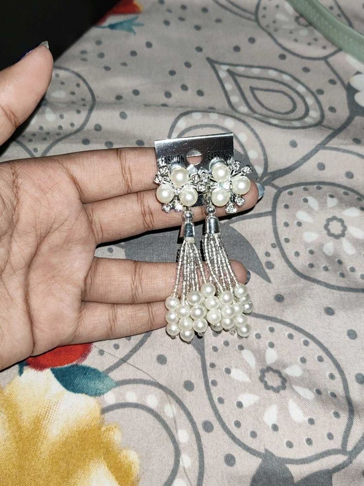 Elegant Pearl Tassel Earrings
