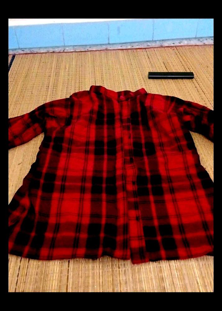 Red &amp; Black Plaid Shirt