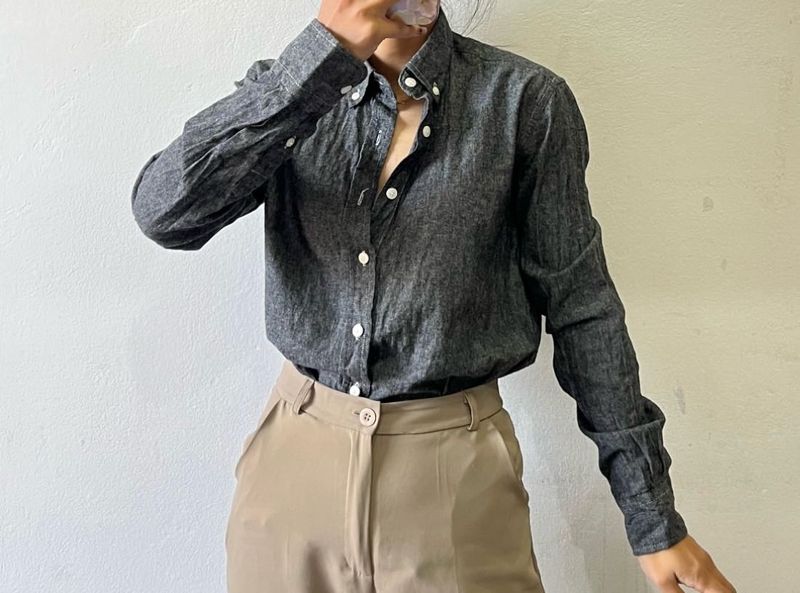 OFFER PRICE Classic Grey Button-Down Shirt