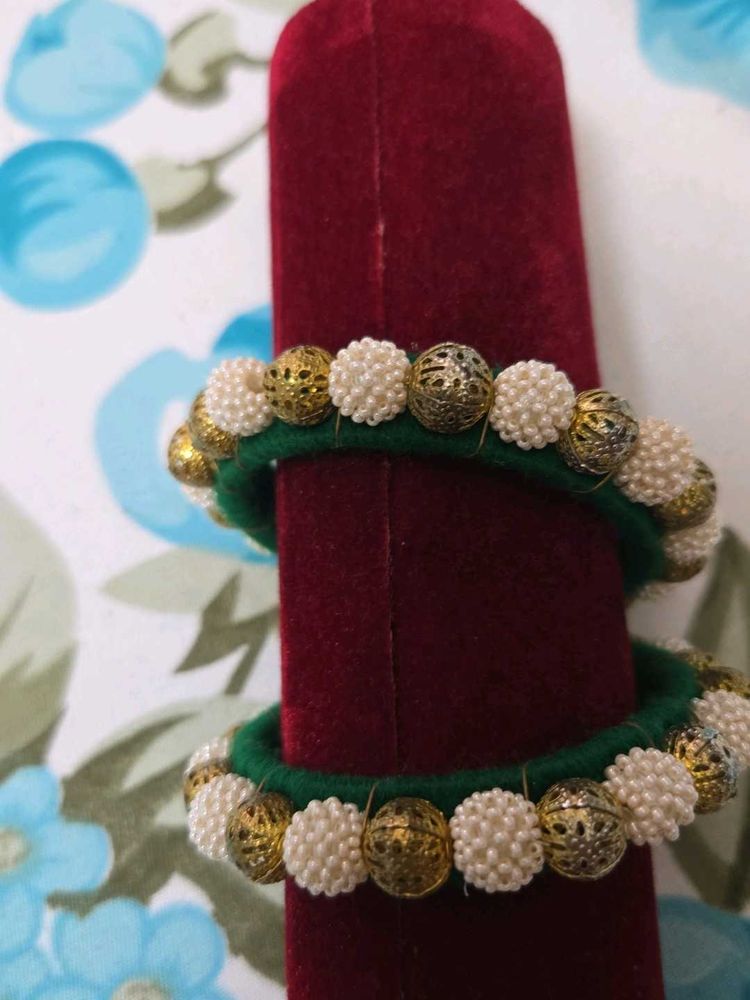 Handmade Beaded Bangles Set