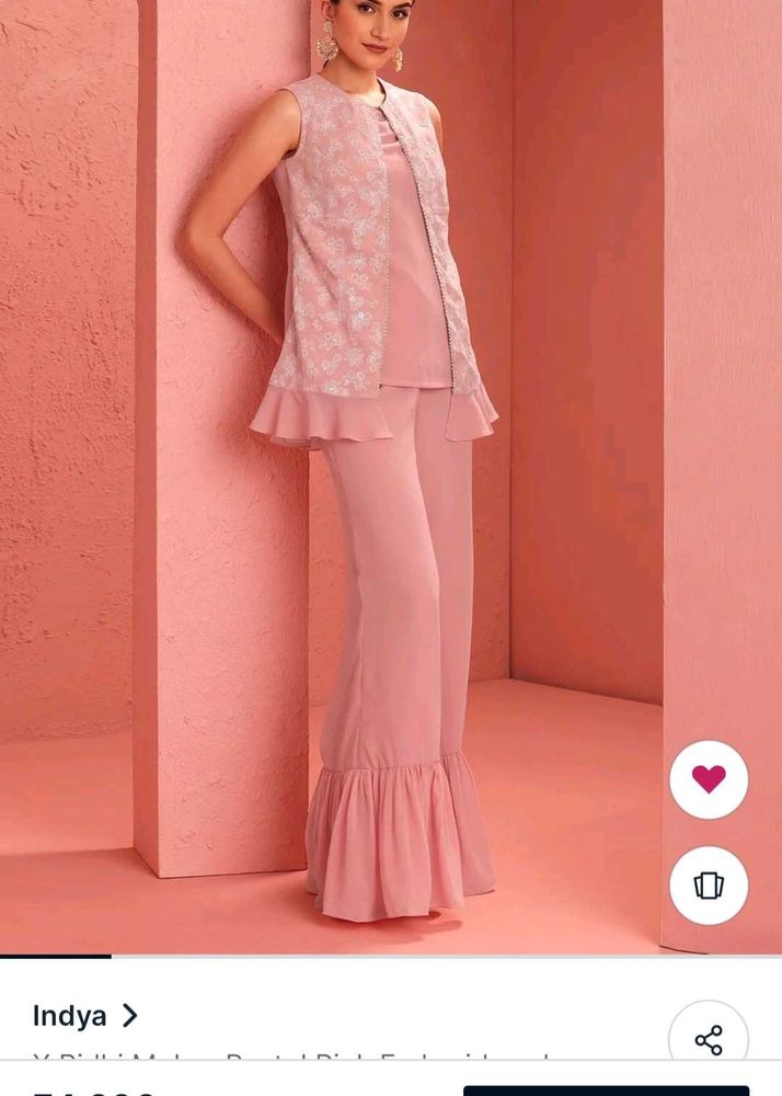 Elegant Pink Embroidered Kurta Set