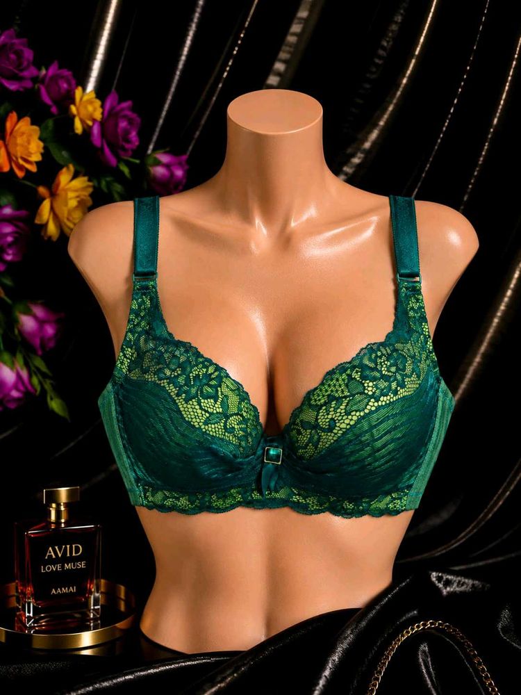 🇳🇿💫🎀Sexy look Lace Trim Push-Up Bra