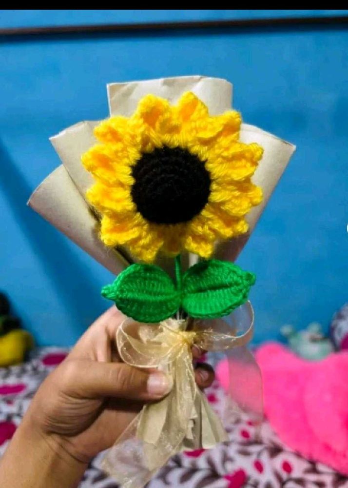Crocheted Sunflower Bouquet