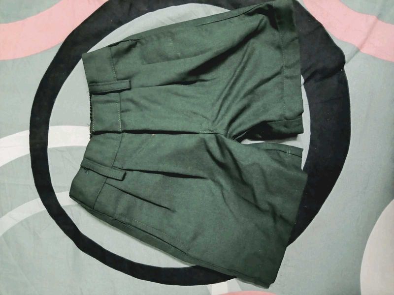 Dark Green Casual Pants