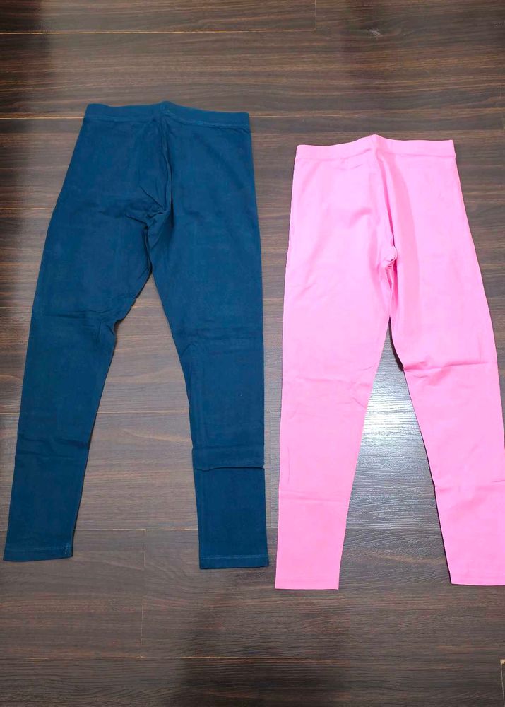 Set of 2 women Leggings - Navy &amp; Pink