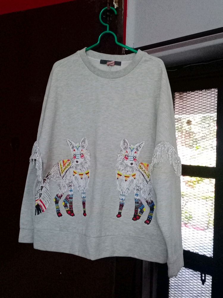 Embroidered Fox Sweatshirt