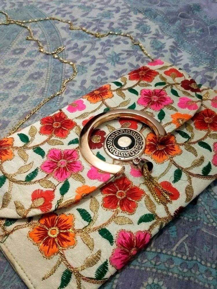 Jaipuri Embroidery Design Fancy Traditional Clutch