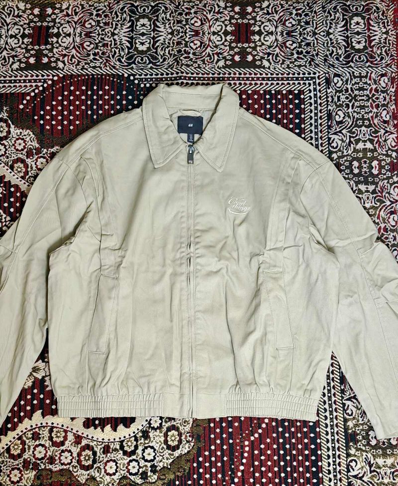 H&amp;M Cream Original Denim Jacket