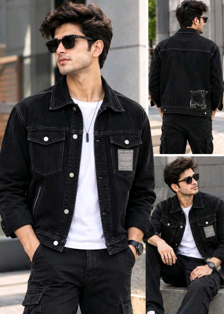 Men’s XL Premium Black Denim Jacket